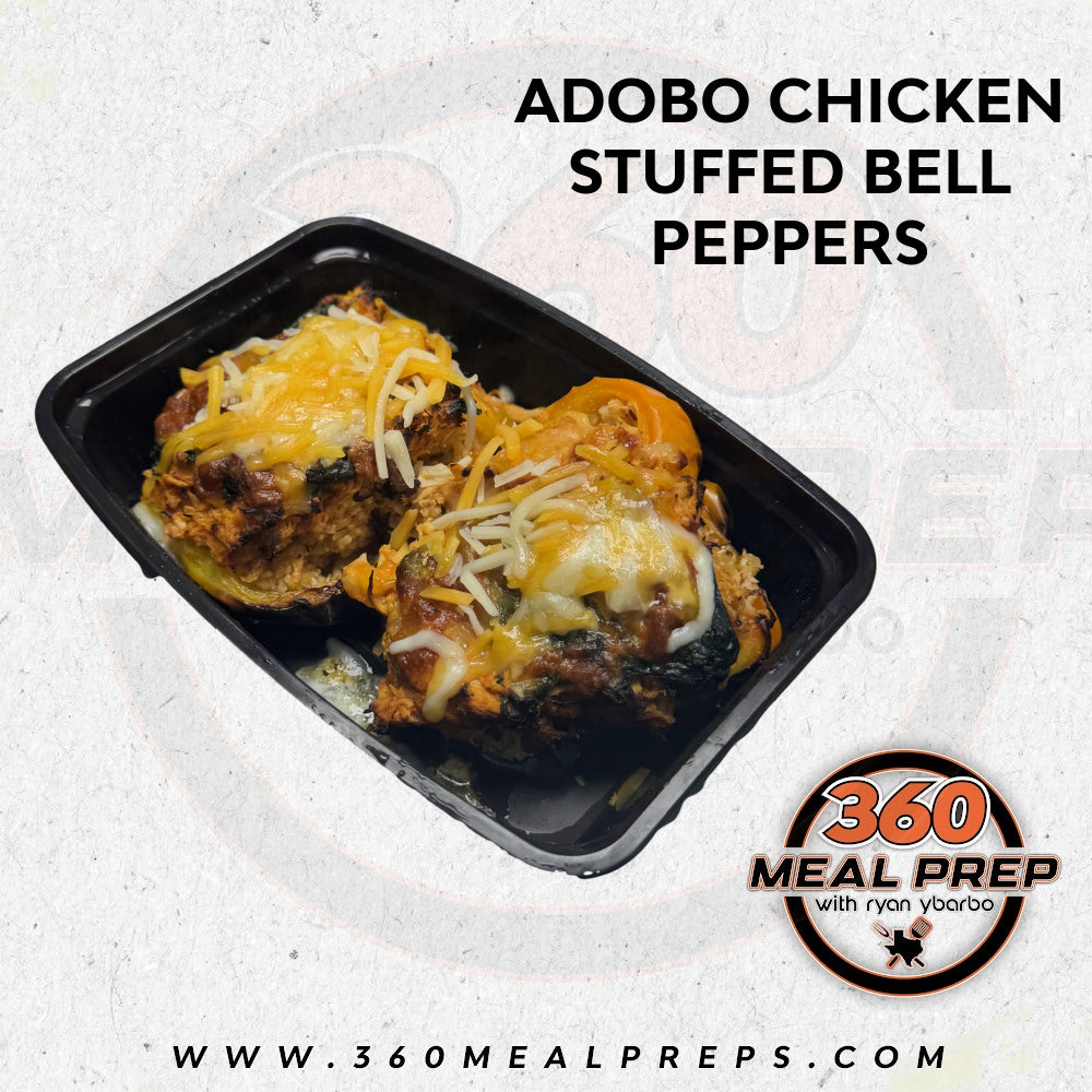 Adobo Chicken Stuffed Bell Peppers