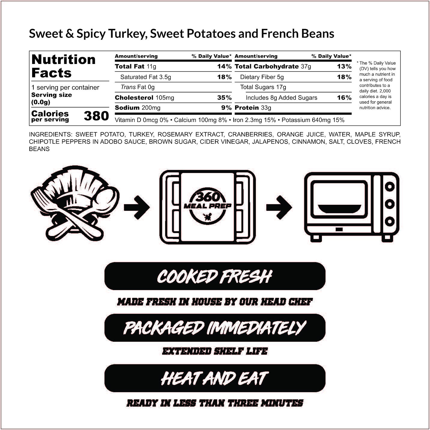 Cranberry Adobo Turkey, Sweet Potatoes and Veggies
