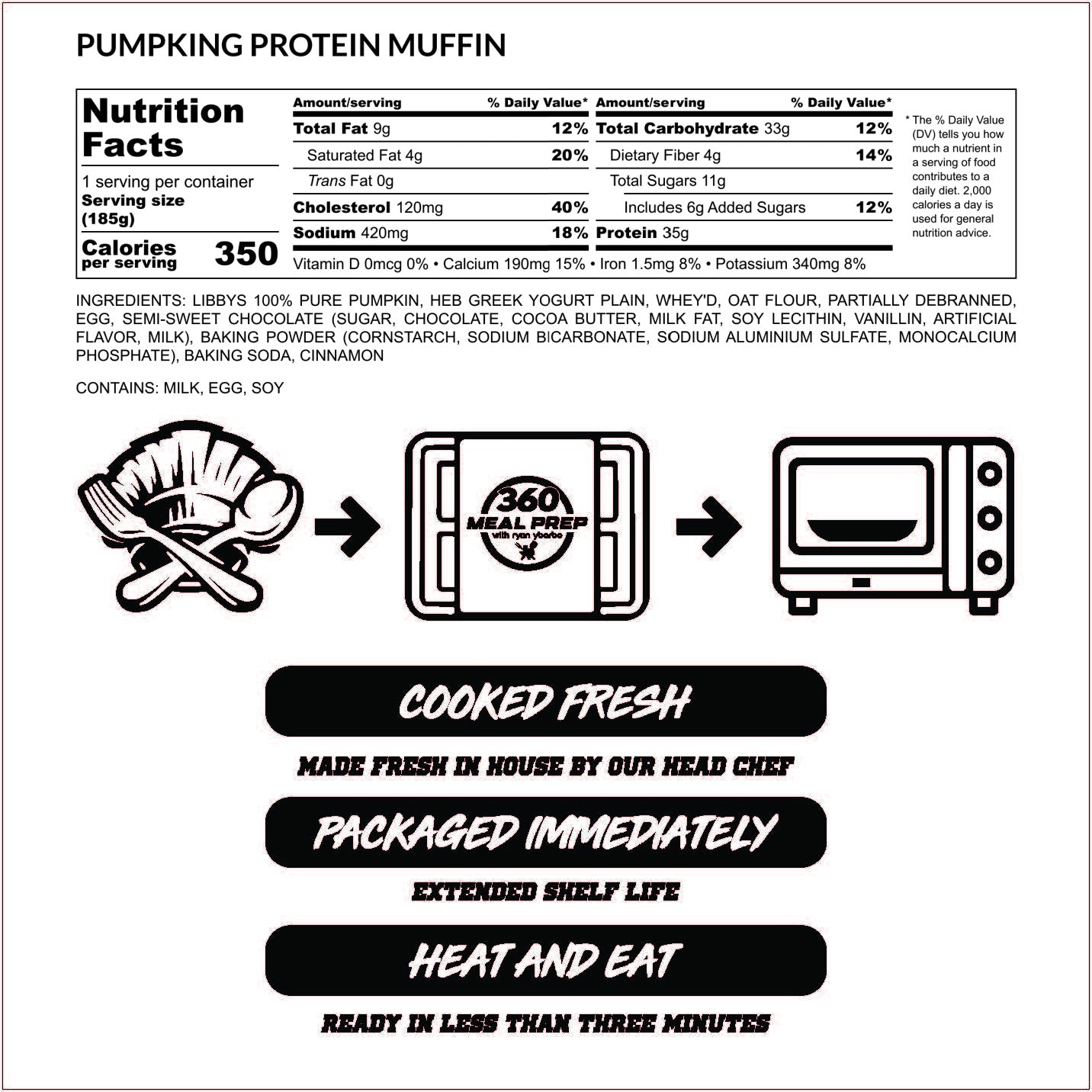 Pumpkin Chocolate Chip Protein Cake Muffin