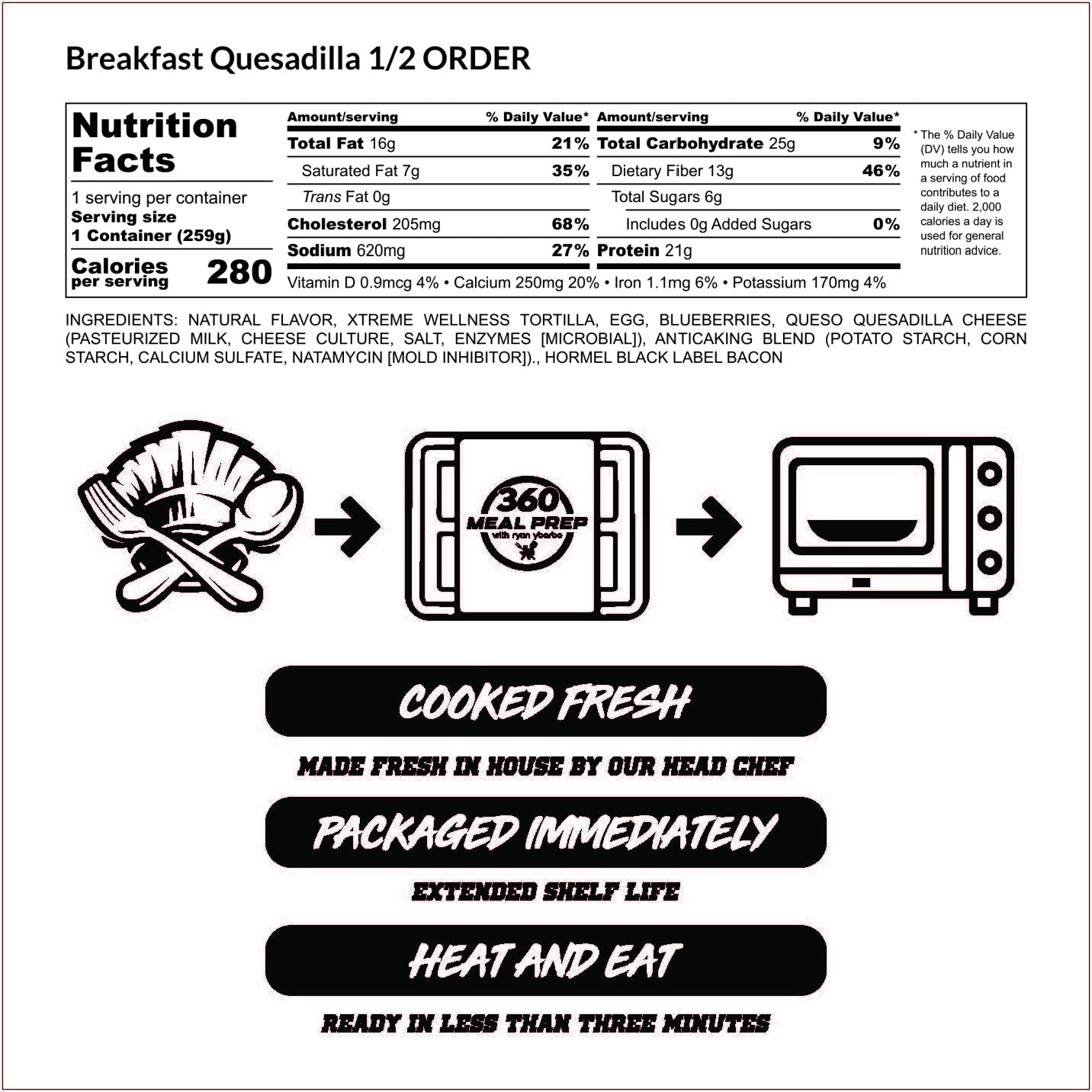 Breakfast Quesadillas & Fruit