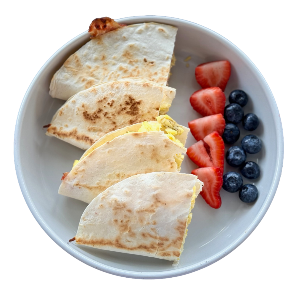 Breakfast Quesadillas & Fruit