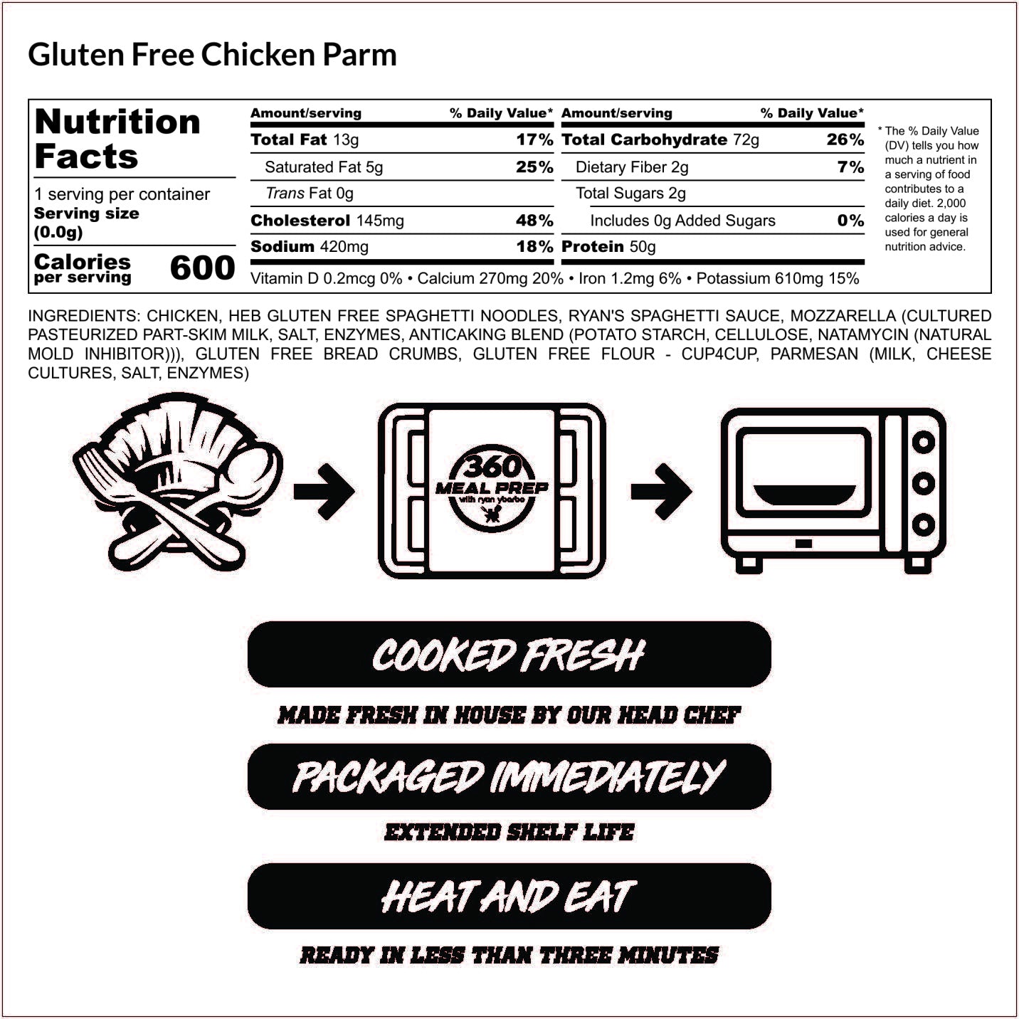 Chicken Parmesan (Gluten Free)