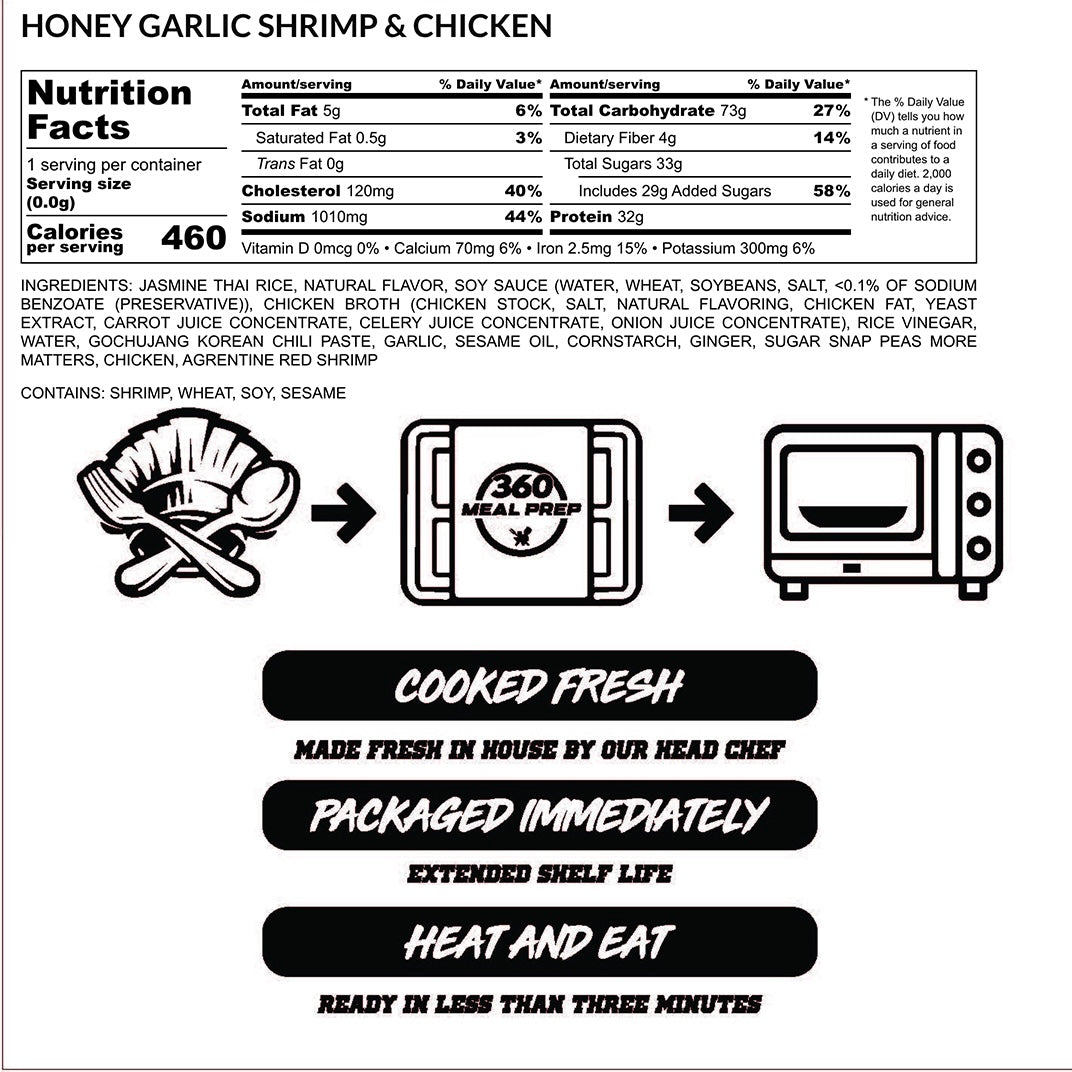 Honey Garlic Shrimp & Chicken Combo