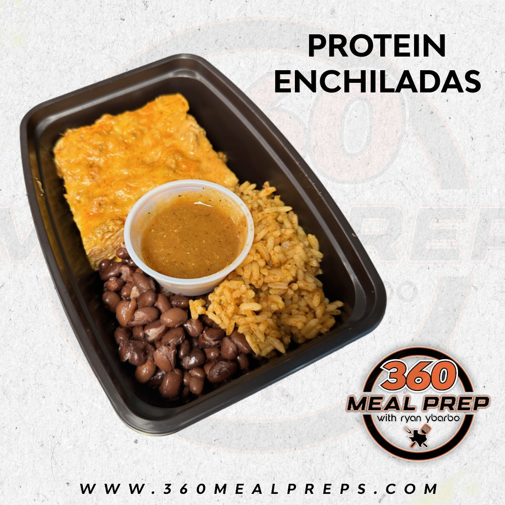 Protein Enchiladas, Rice, & Beans