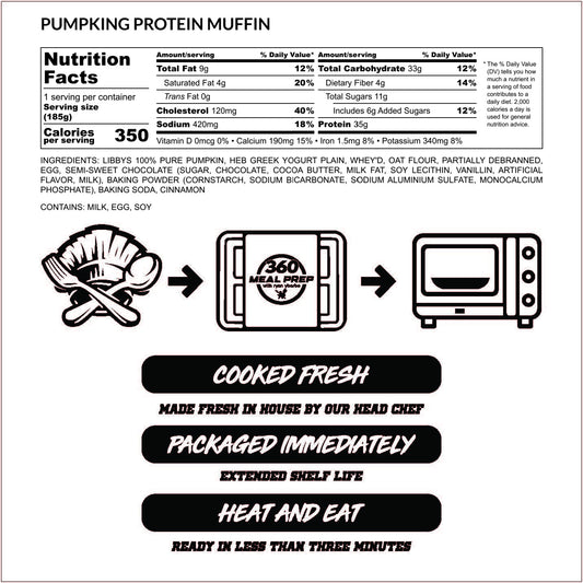 Pumpkin Chocolate Chip Protein Cake Muffin