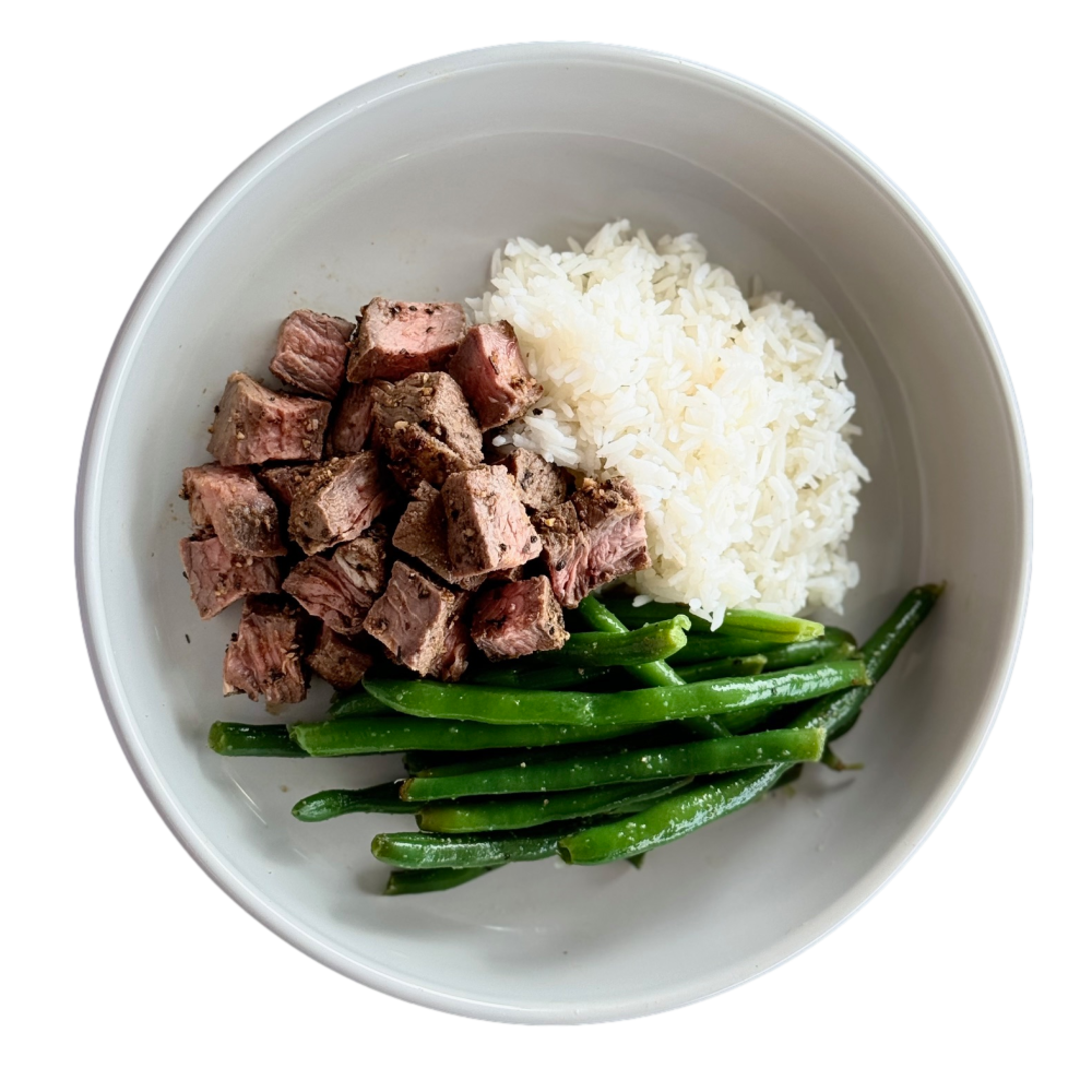 Steak, Rice, and Veggies